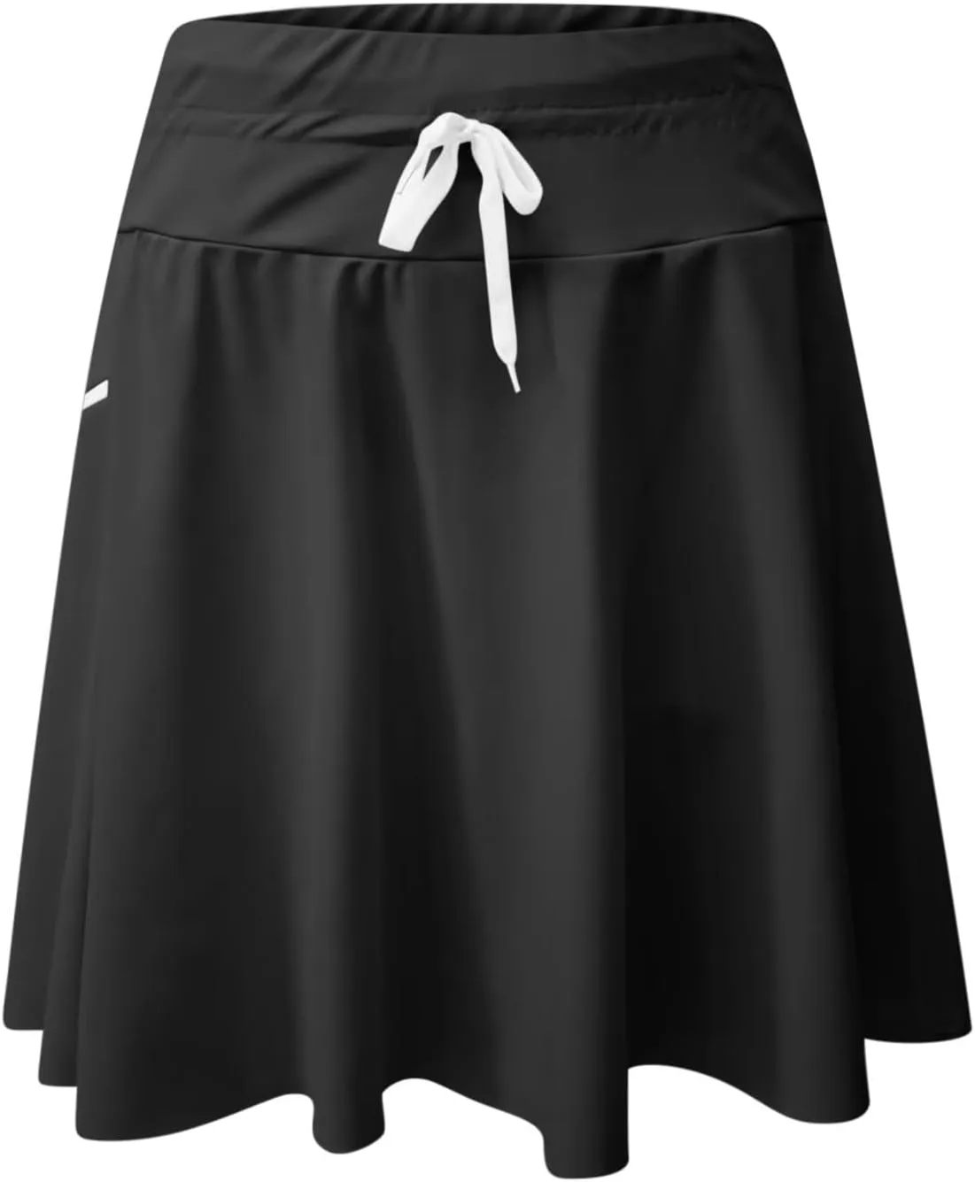 Women's Swim Skirt with Liner Solid Color Drawstring High Waisted Quick Dry Skirts Casual Fashion Golf Tennis Skirt