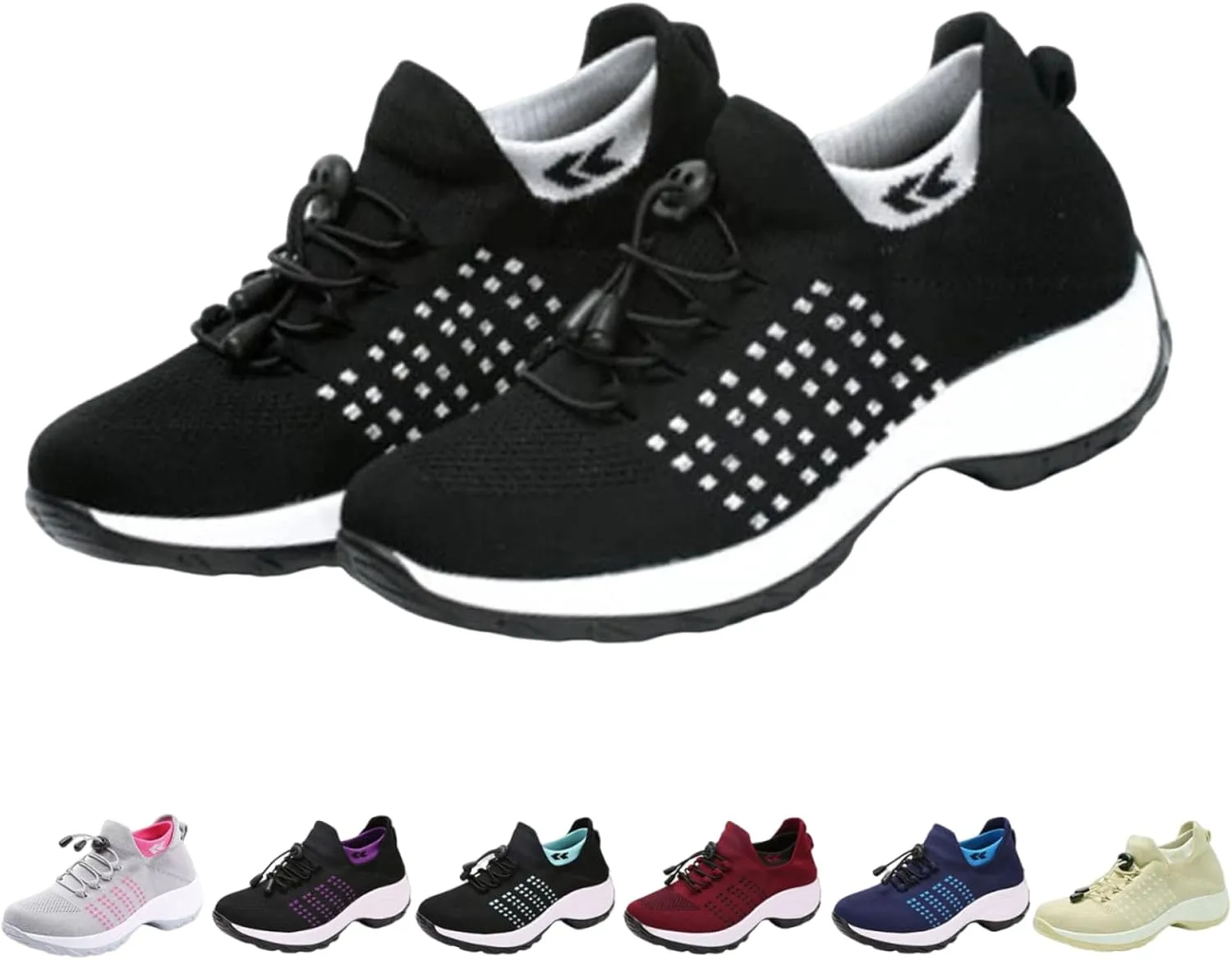 Women's Walking Shoes with Arch Support,Slip On Orthopedic Sneakers Comfortwear Running Shoes for Plantar Fasciitis