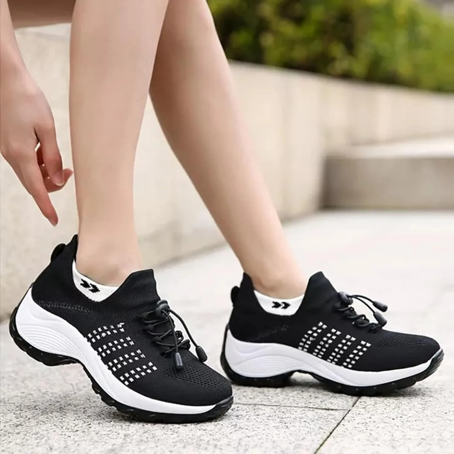 Women's Walking Shoes with Arch Support,Slip On Orthopedic Sneakers Comfortwear Running Shoes for Plantar Fasciitis