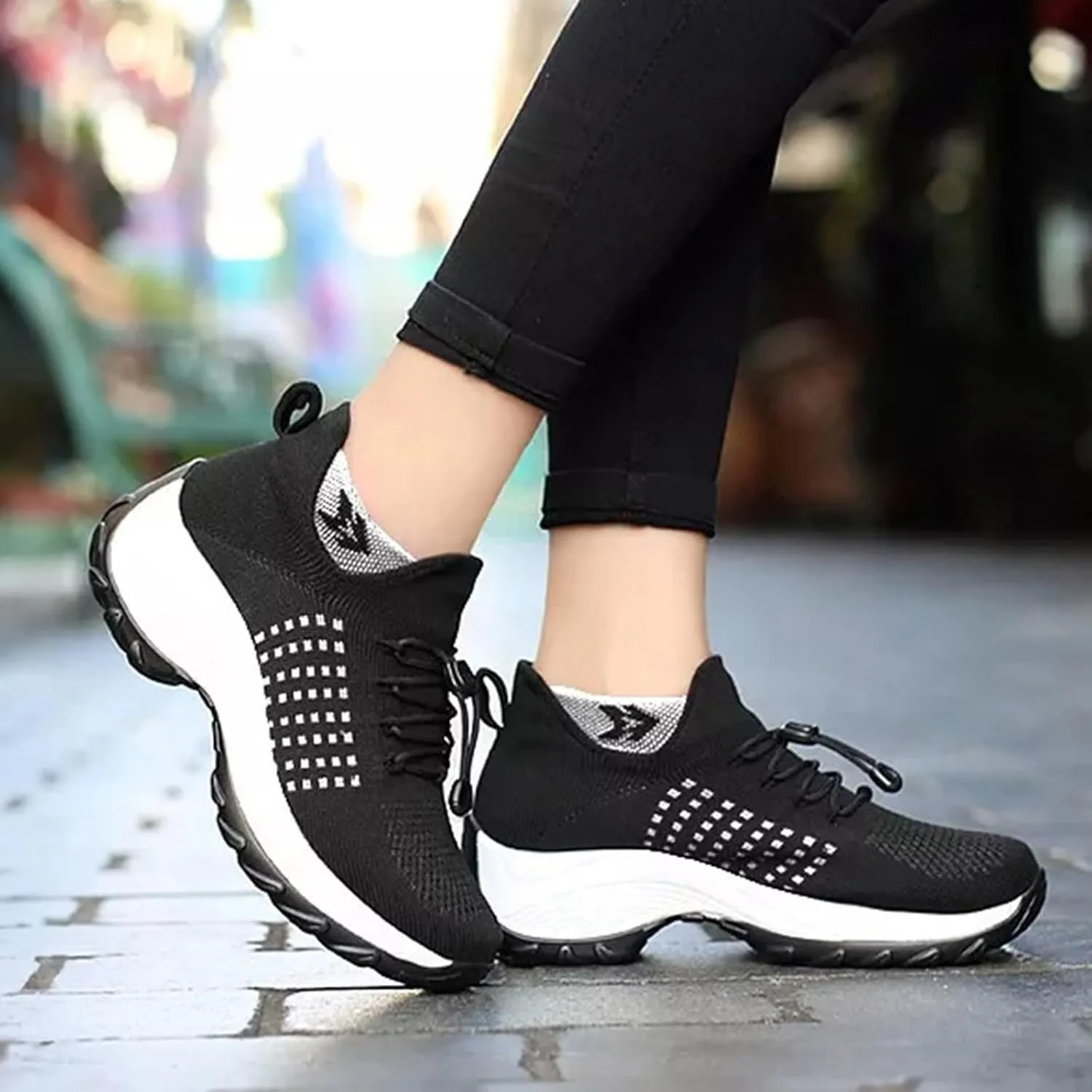 Women's Walking Shoes with Arch Support,Slip On Orthopedic Sneakers Comfortwear Running Shoes for Plantar Fasciitis