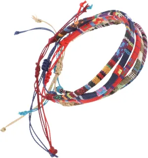 Women's Woven Anklet 5pcs Stretchy String Bracelets Adjustable Braided Friendship Bracelets for Daily Wear