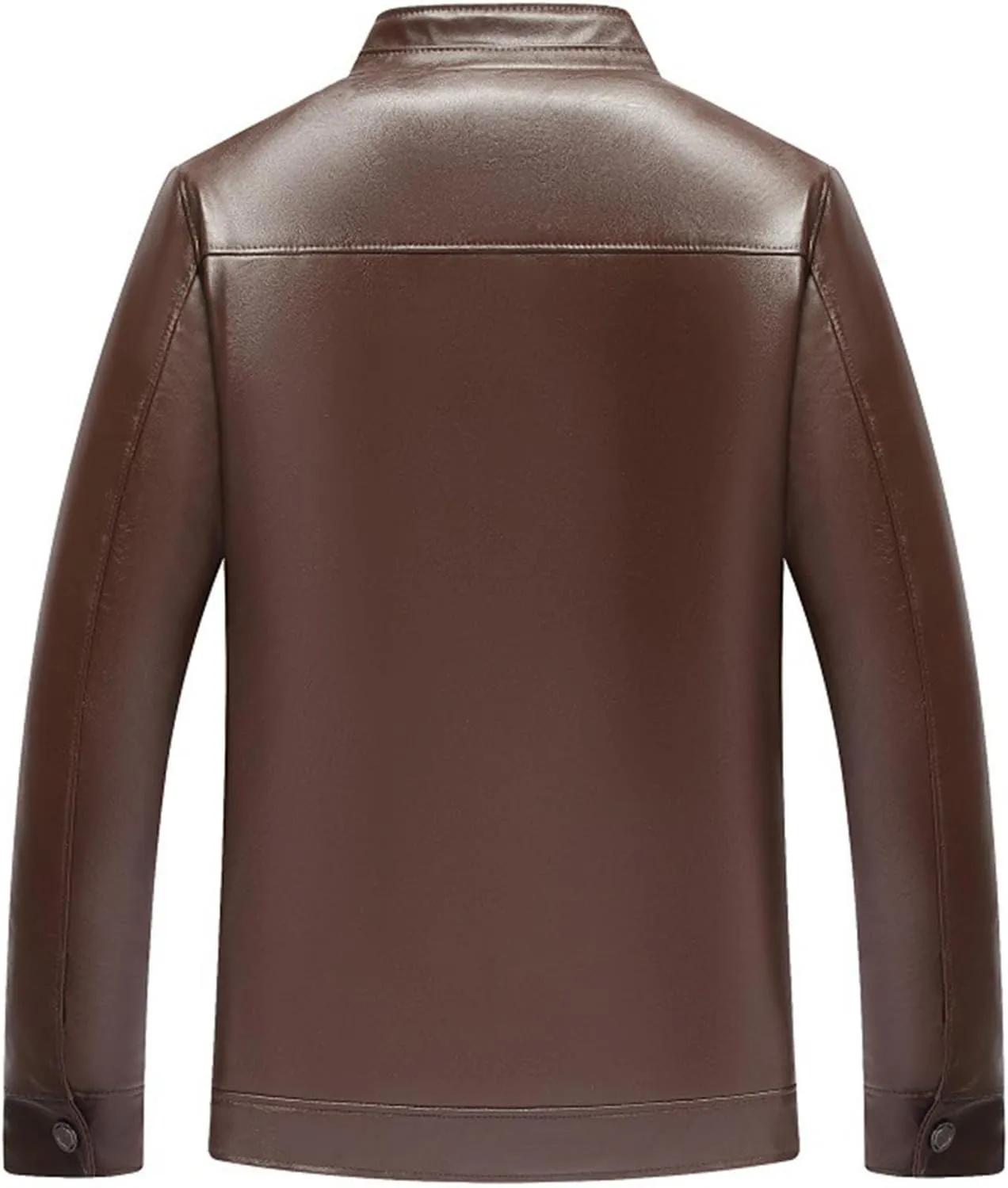 XUNRYAN Men Sherpa Faux-Leather Jacket Winter Warm Coat Aviator Bomber Jackets Motorcycle Zip-Up Slim Fit Biker Coat Outwear